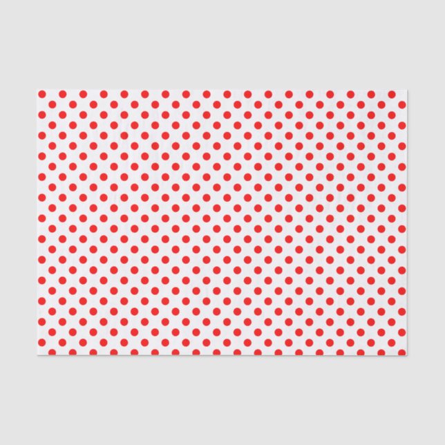 De Seda Bolinhas vermelha no papel branco (Frente )