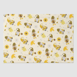 De Seda Bumble Bee Sunflower Yellow Gnomo Papel Tecido