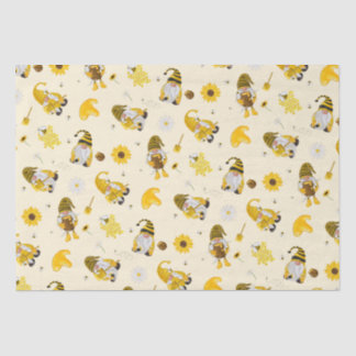 De Seda Bumble Bee Sunflower Yellow Gnomo Papel Tecido