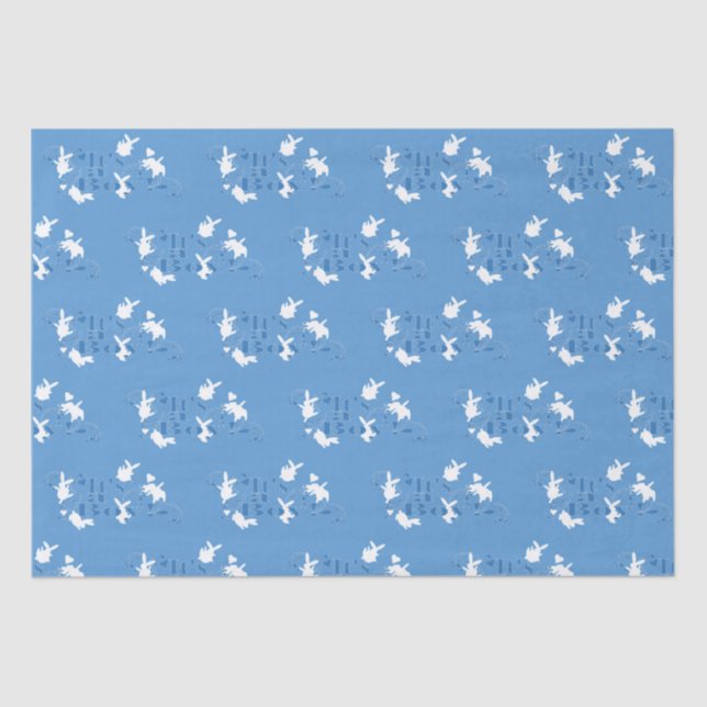 De Seda Bunnies Dançantes É um Rapaz! Papel permanente (Frente )