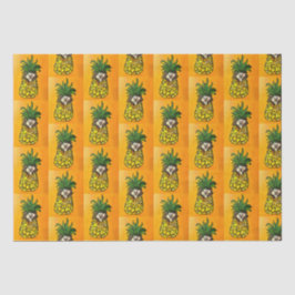 De Seda Cachorro e Papel Tecido do Abacaxi