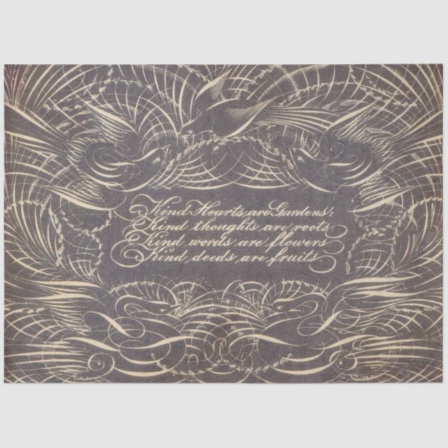 De Seda Caneta Flourar Papel Decoupage (Frente )