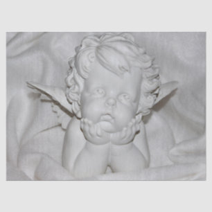 De Seda cherub em papel branco