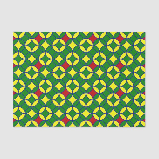 De Seda Círculos Primários - Papel Tecido 11 (Frente )
