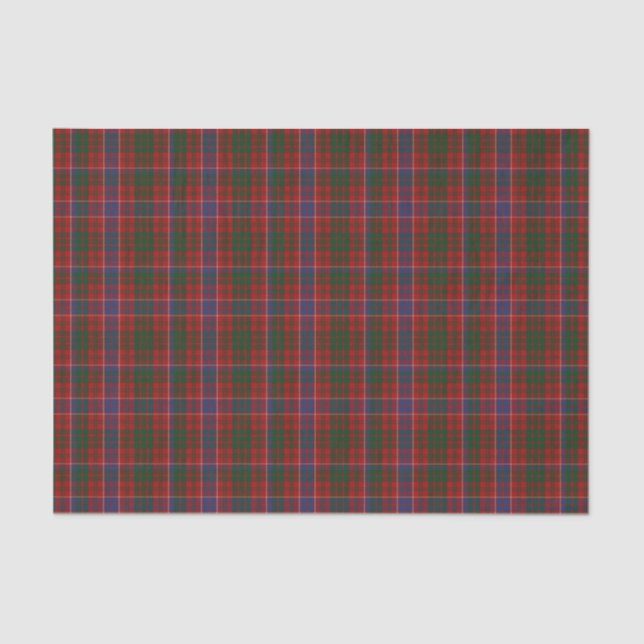 De Seda Clan MacRae Tartan Xadrez Papel Tecido (Frente )