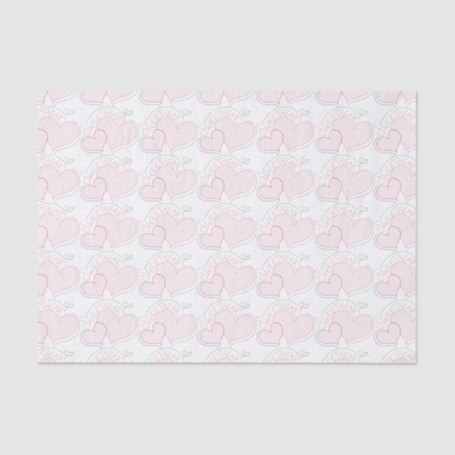 De Seda Corações Cruzados Papel Tecidual Docente (Frente )