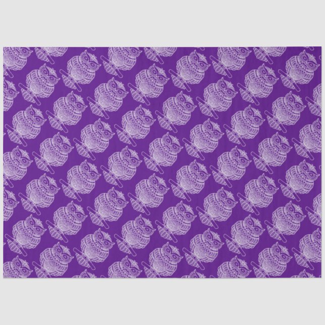 De Seda Coruja (roxa) - Papel Tissue (Frente )