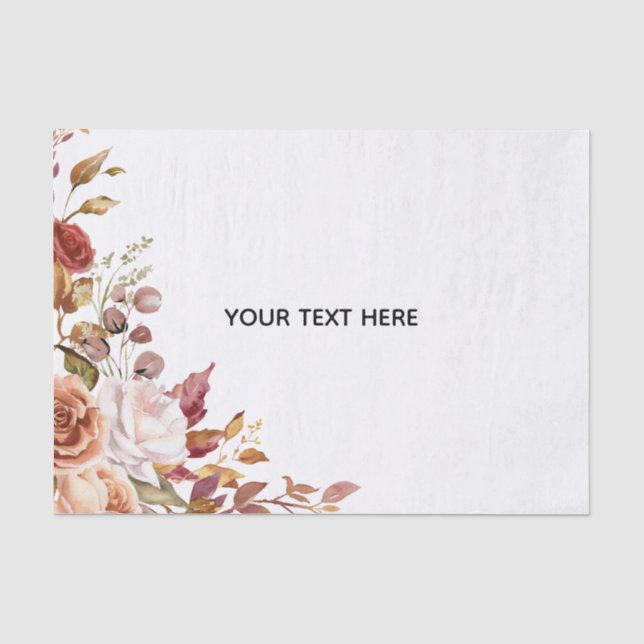 De Seda Crie Seu Próprio Papel Tecido Floral (Frente )