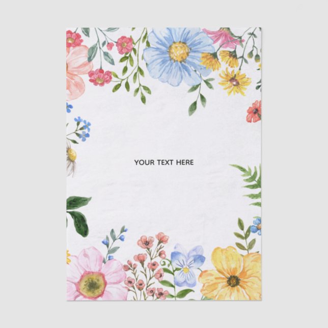 De Seda Crie Seu Próprio Papel Tecido Floral (Frente )