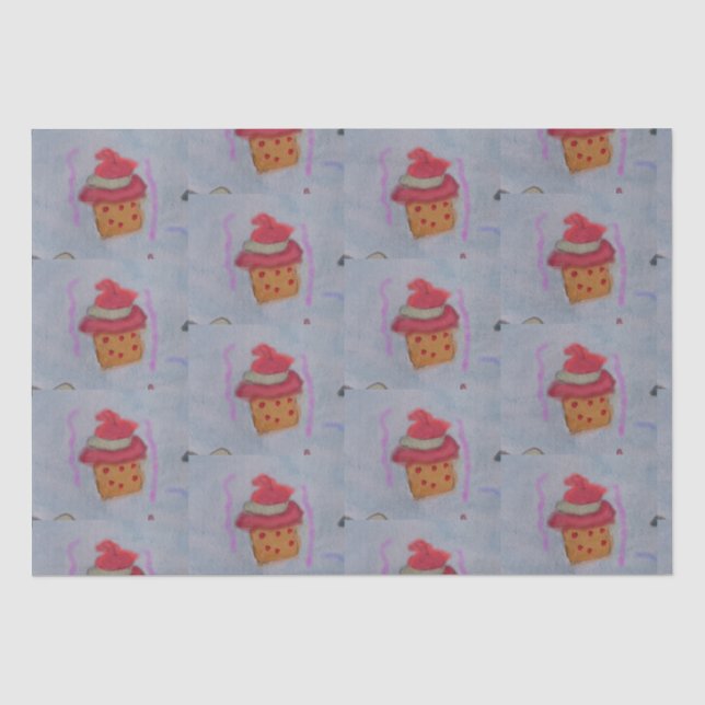 De Seda Cupcakes - Papel tecidular (Frente )