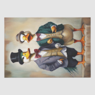 De Seda Dapper Ducks: Papel Decoupage Inspirado em Vestuár