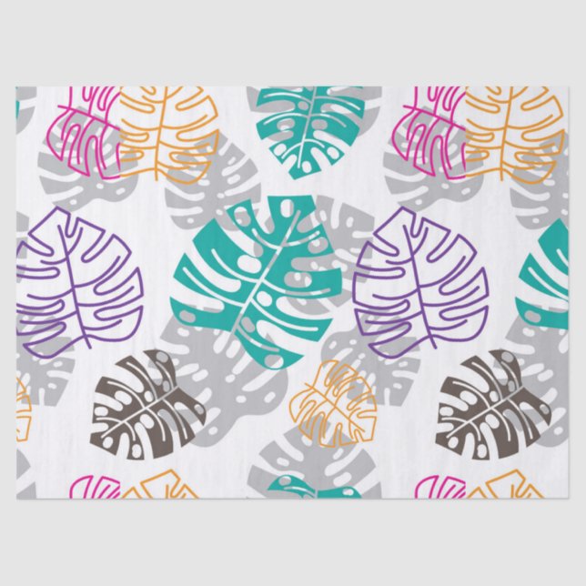 De Seda decoração folhas papel lenço (Frente )