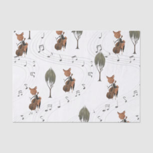 De Seda Deer Com Papel Tecido Cello