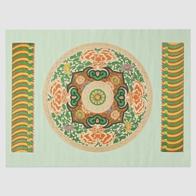 De Seda Design asiático nº 1 - Papel tecidual (Frente )