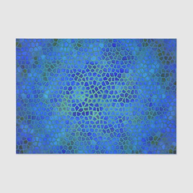 De Seda Dinossauro Azul Ocultar Papel Tecido (Frente )