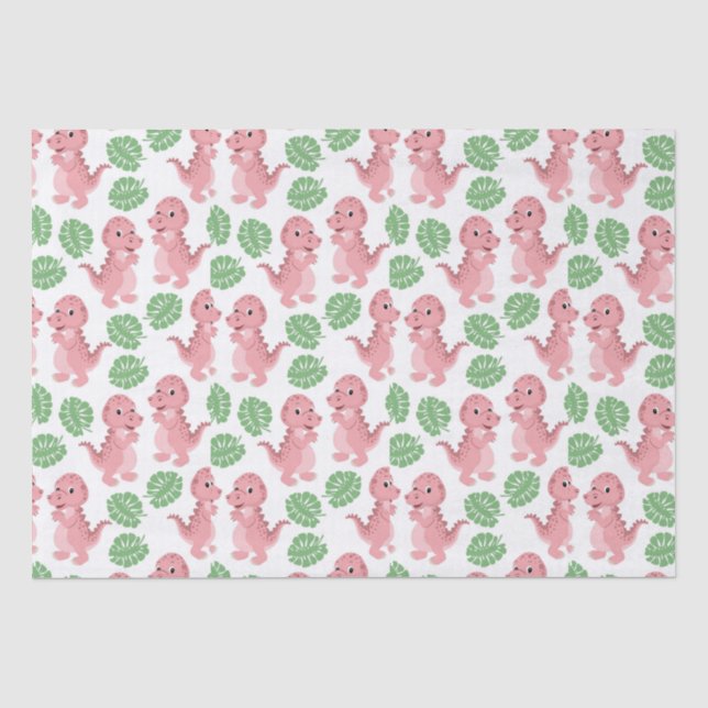 De Seda Dinossauros! Papel tecidular (Frente )