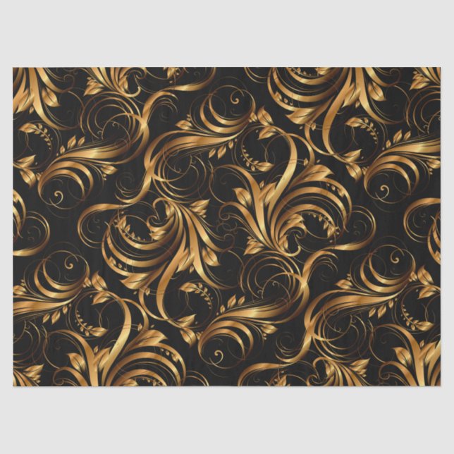 De Seda Dourado padrão 2 Papel tecidular (Frente )