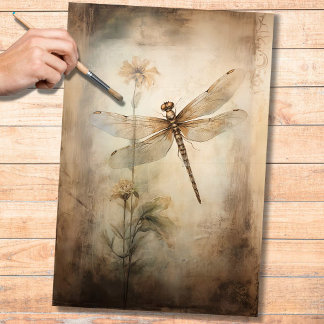 De Seda Dragonfly 1 Papel Decoupage
