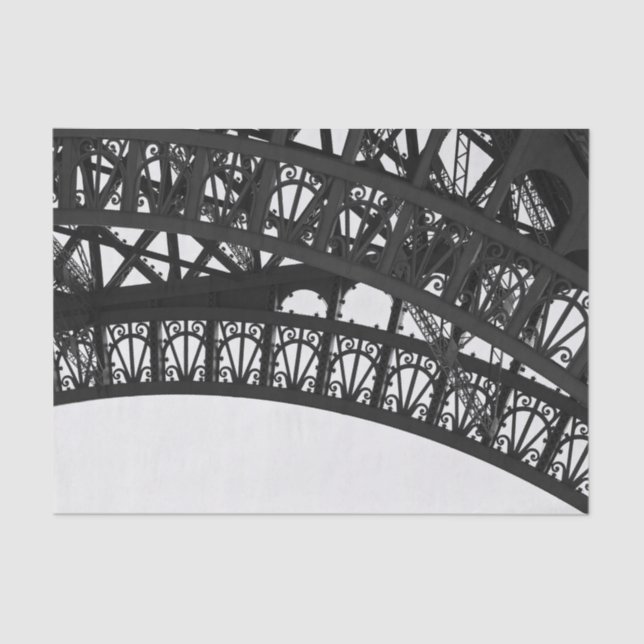 De Seda Eiffel Tower Paris França Papel para tecidos (Frente )