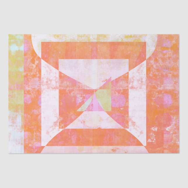 De Seda Esmagamento Laranja Nº 1 Papel Tecido Mídia Misto (Frente )