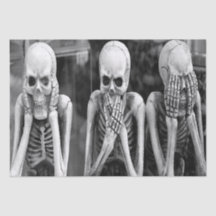 Esquis Engraçado Skeletons no Papel Tecido do Hall