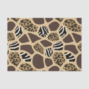 De Seda Estilo africano Imprime o Papel Tecidual "Safari"
