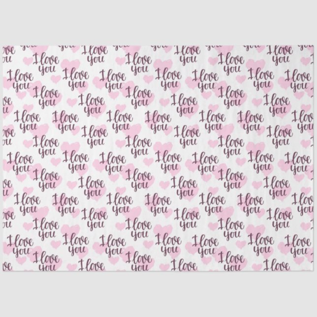 De Seda Eu Te Amo Papel Tecidual (Frente )