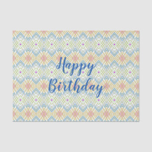 De Seda Feliz Aniversário Colorido Papel Moderno dos Tecid