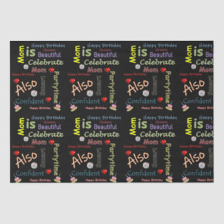 De Seda Feliz Aniversário Papel Tecido Mãe