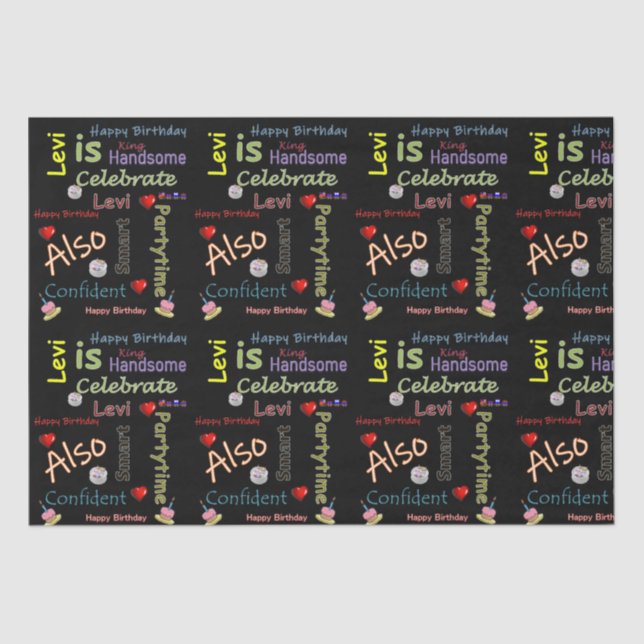 De Seda Feliz Aniversário, Papel Tecidual Levi (Frente )