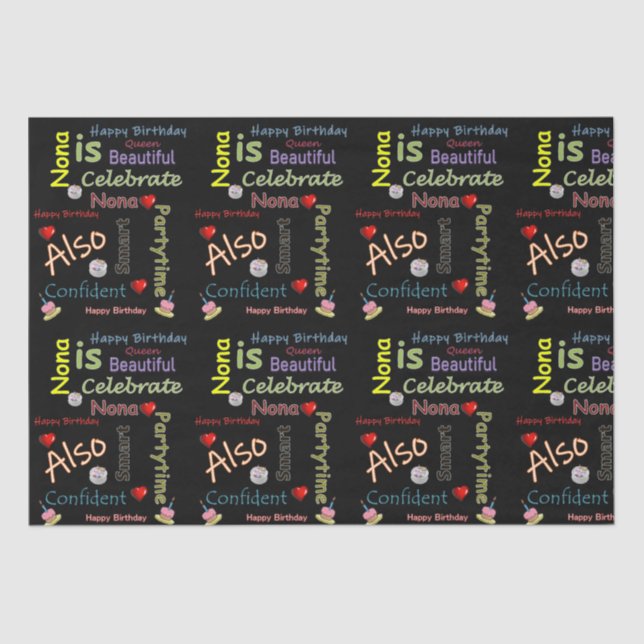 De Seda Feliz Aniversário - Papel Tecidual Nona (Frente )