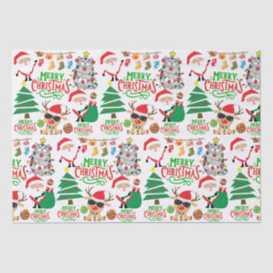 De Seda Feliz Natal Papel Festivo