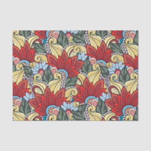 De Seda Flores E Piso P20 - Papel Tecido