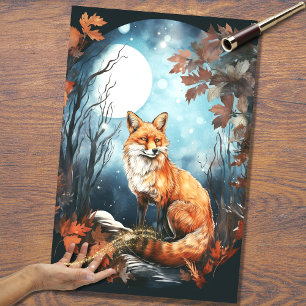 De Seda Fox no Luar 8 Papel Decoupaper