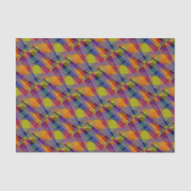 De Seda Geométrico Escuro - Papel Tecido (Frente )