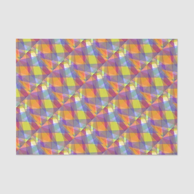 De Seda Geométrico - Papel Tecido (Frente )