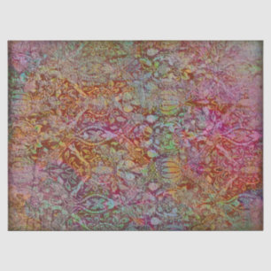 De Seda Grunge Floral Decoupage - Papel Tecido Vitoriano