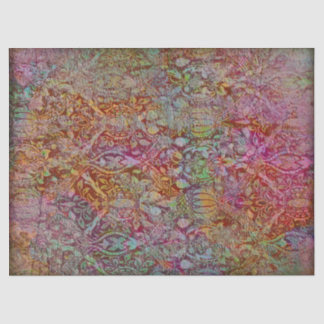 De Seda Grunge Floral Decoupage - Papel Tecido Vitoriano