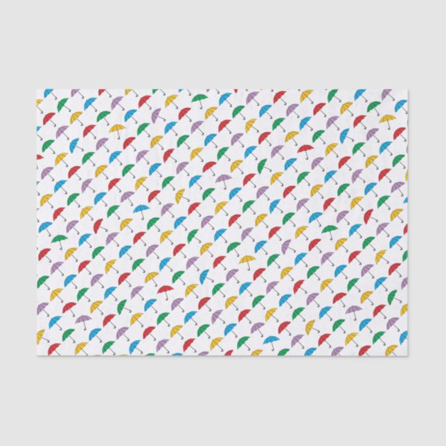 De Seda Guarda-chuvas no papel dos tecidos da chuva (Frente )