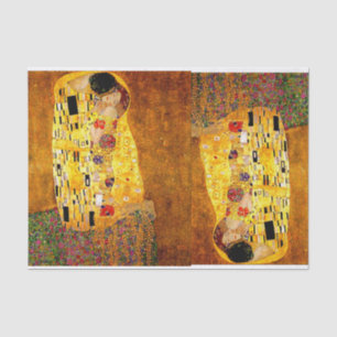 De Seda Gustav Klimt, O Beijo, Papel    Tecido