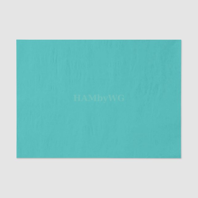 De Seda HAMbyWG - Papel Tecido - Aqua (Frente )