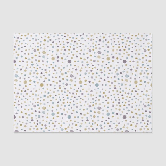 De Seda Janet Confetti Watercolor Dots - Papel Tecido (Frente )