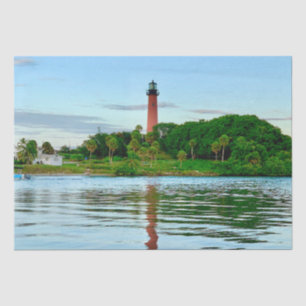 De Seda Jupiter Lighthouse Favorece Papel Tecido