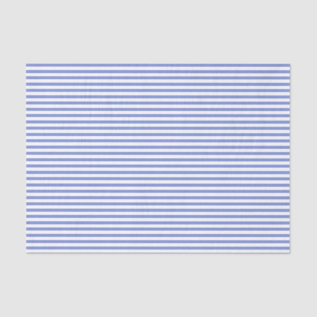 De Seda Listras azuis e brancas finas - Papel tecidular (Frente )