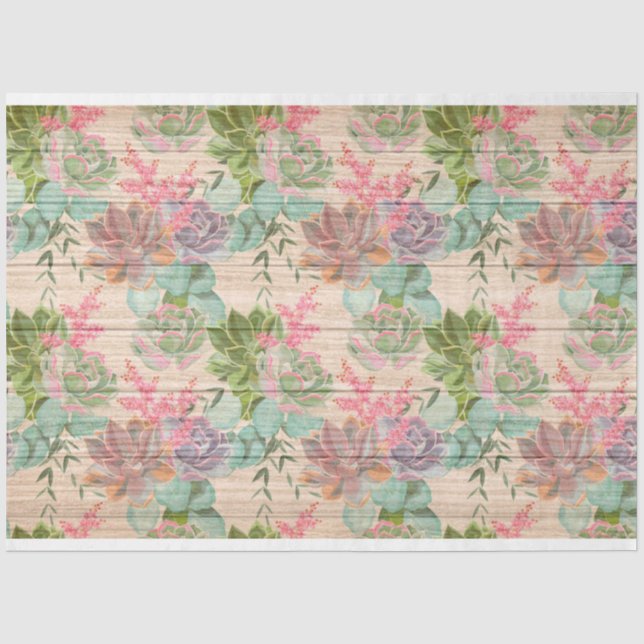De Seda Madeira Floral Moderno Papel Tecido Popular (Frente )
