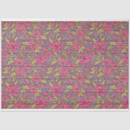 De Seda Madeira Floral Moderno Papel Tecido Popular