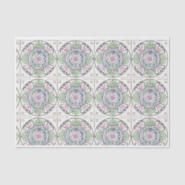 De Seda Mandala Floribunda design no papel tecidular