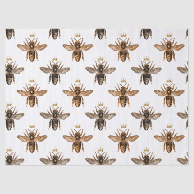 De Seda Mel Bee Series Design 15 Papel Tecido (Frente )
