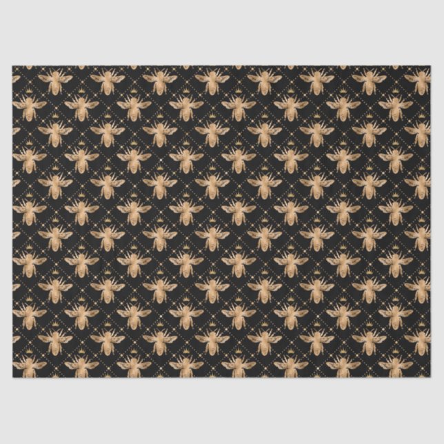 De Seda Mel Bee Series Design 17 Papel Tecido (Frente )