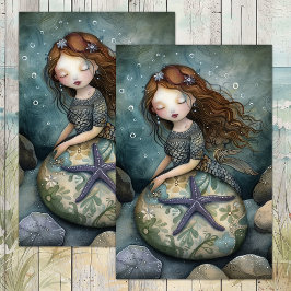 DE SEDA MERMAID GIRL DECOUPAGE TISSUE PAPEL